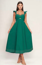 Hunter Green Midi Dress