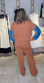 Khaki & Denim Long Sleeve Pants Set