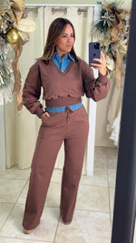 Loungewear Brown Pant Set