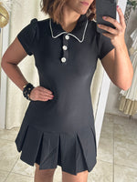 Black & Pearl Mini Dress