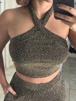 Gold Halter Top & Pant Set
