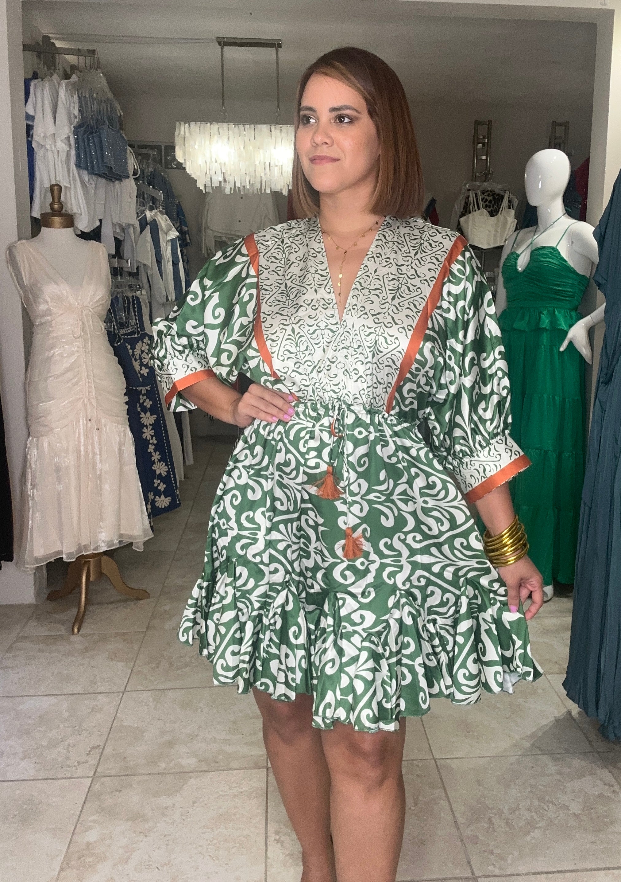 Green/Multi Dress