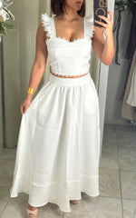 Ruffle Cropped Top & Maxi Skirt