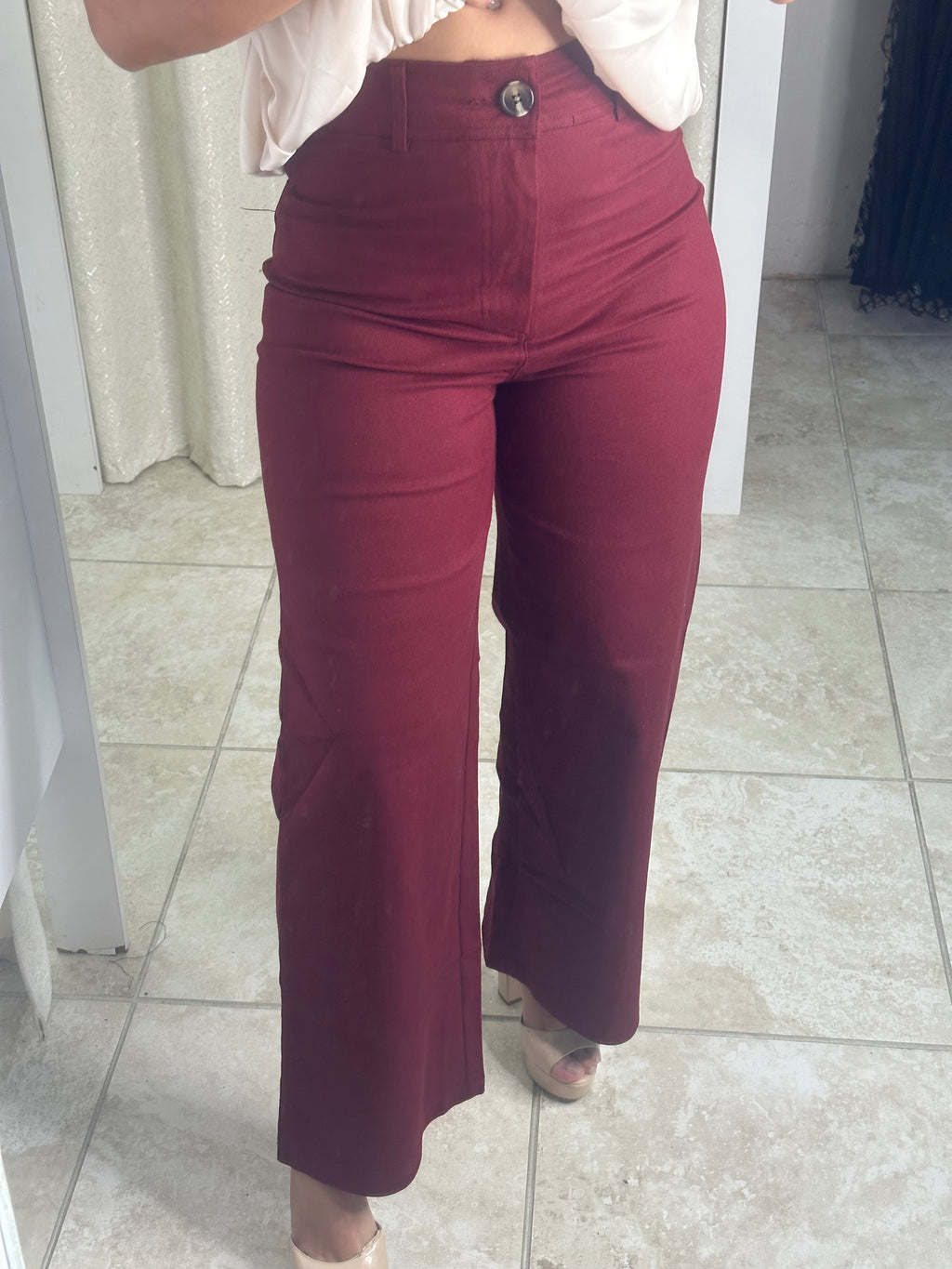 High Waist Straight Pants