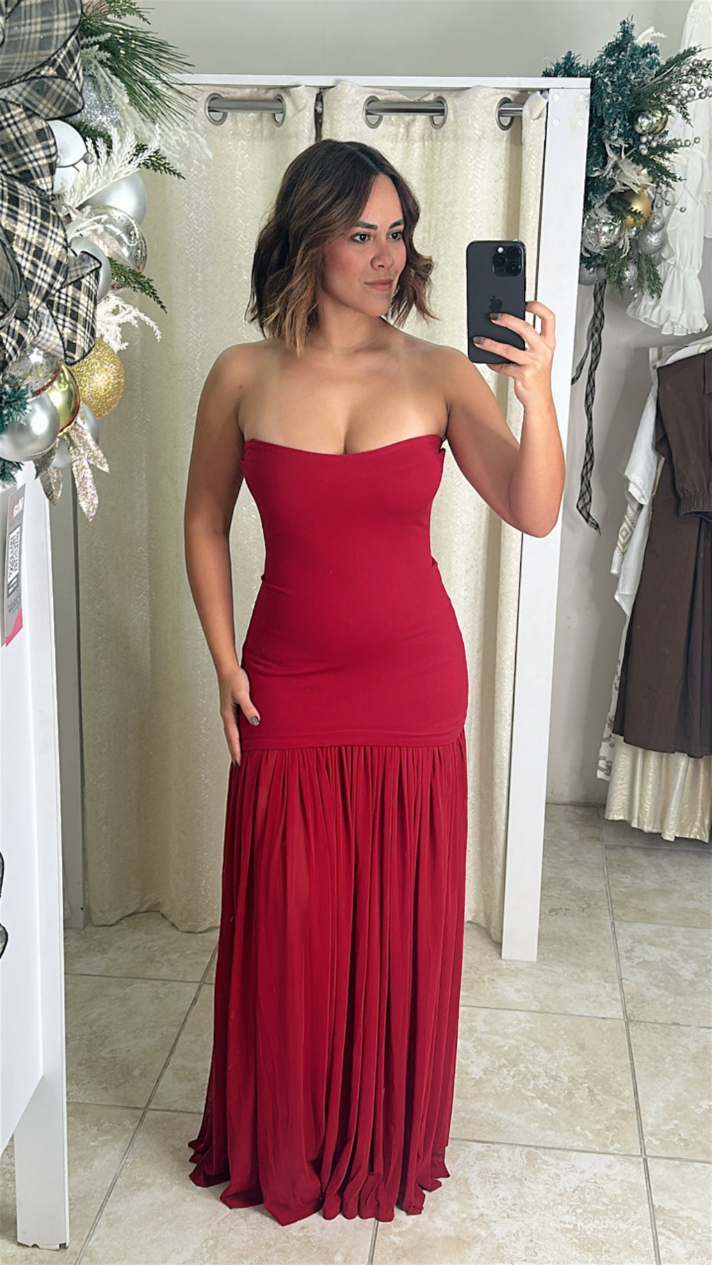 Red Tube Maxi Dress