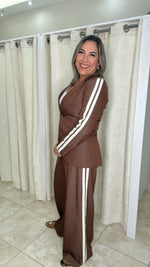 Chocolate Denim Pant Set
