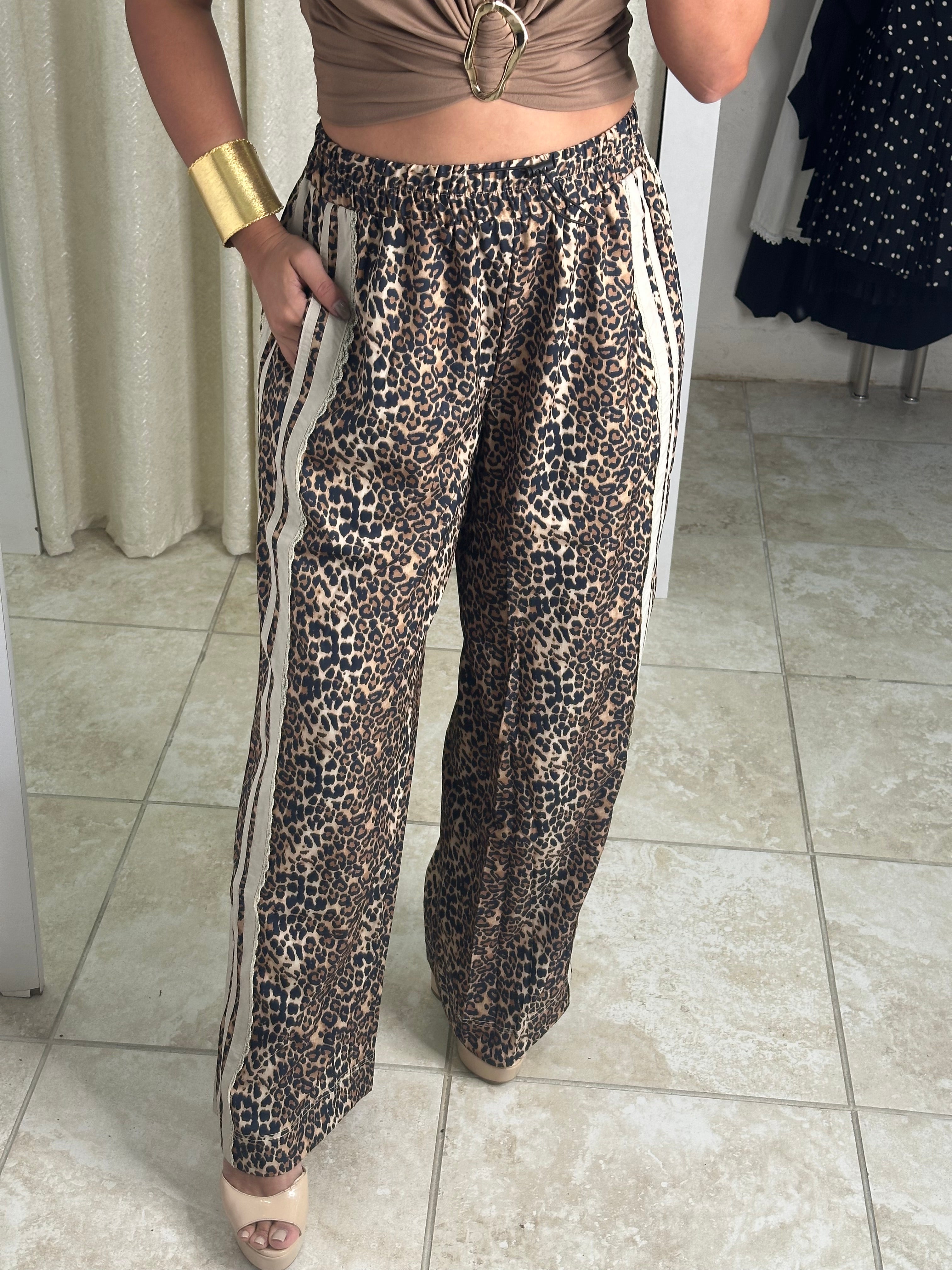 Leopard Printed Track Pants
