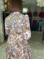 Brown Paisley Dress