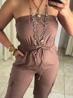 Strapless & Jogger Jumpsuit