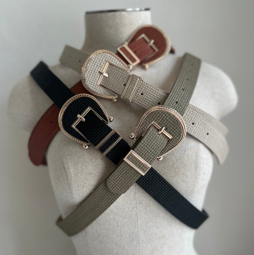 Texture Leather Belt