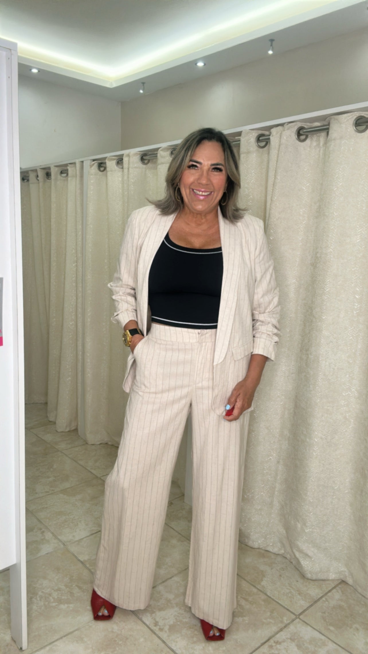 Linen Blazer & Pant Set