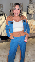Khaki & Denim Long Sleeve Pants Set