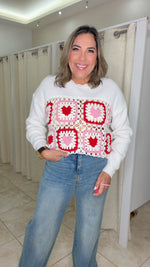 Heart Crochet Sweater