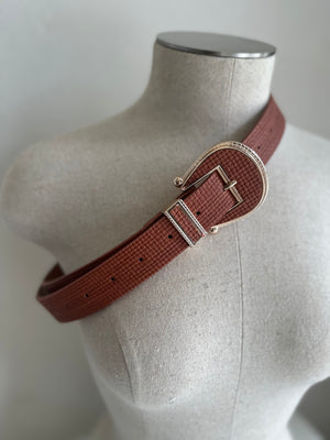 Texture Leather Belt