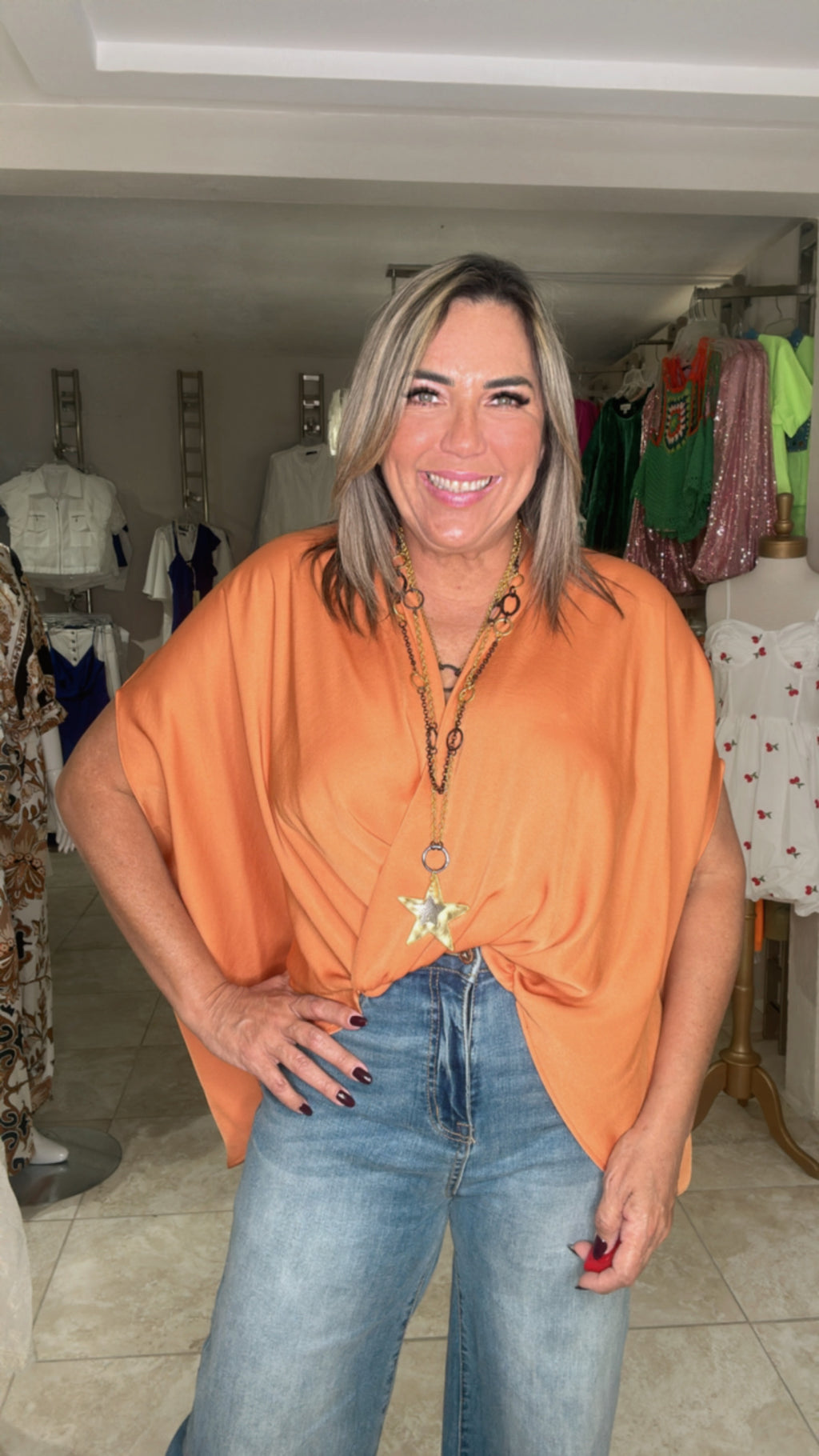 Pumpkin Caftan Top