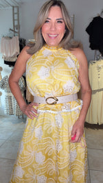 Yellow Lace Skirt Set