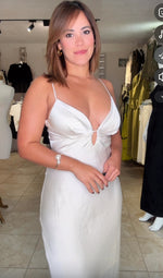 Champagne Satin Dress