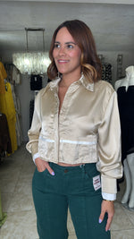 Satin Beige Blouse