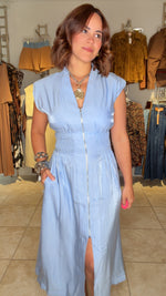 Neck Shoulder Midi Dress