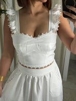 Ruffle Cropped Top & Maxi Skirt