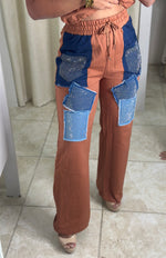 Rust & Denim Pant Set