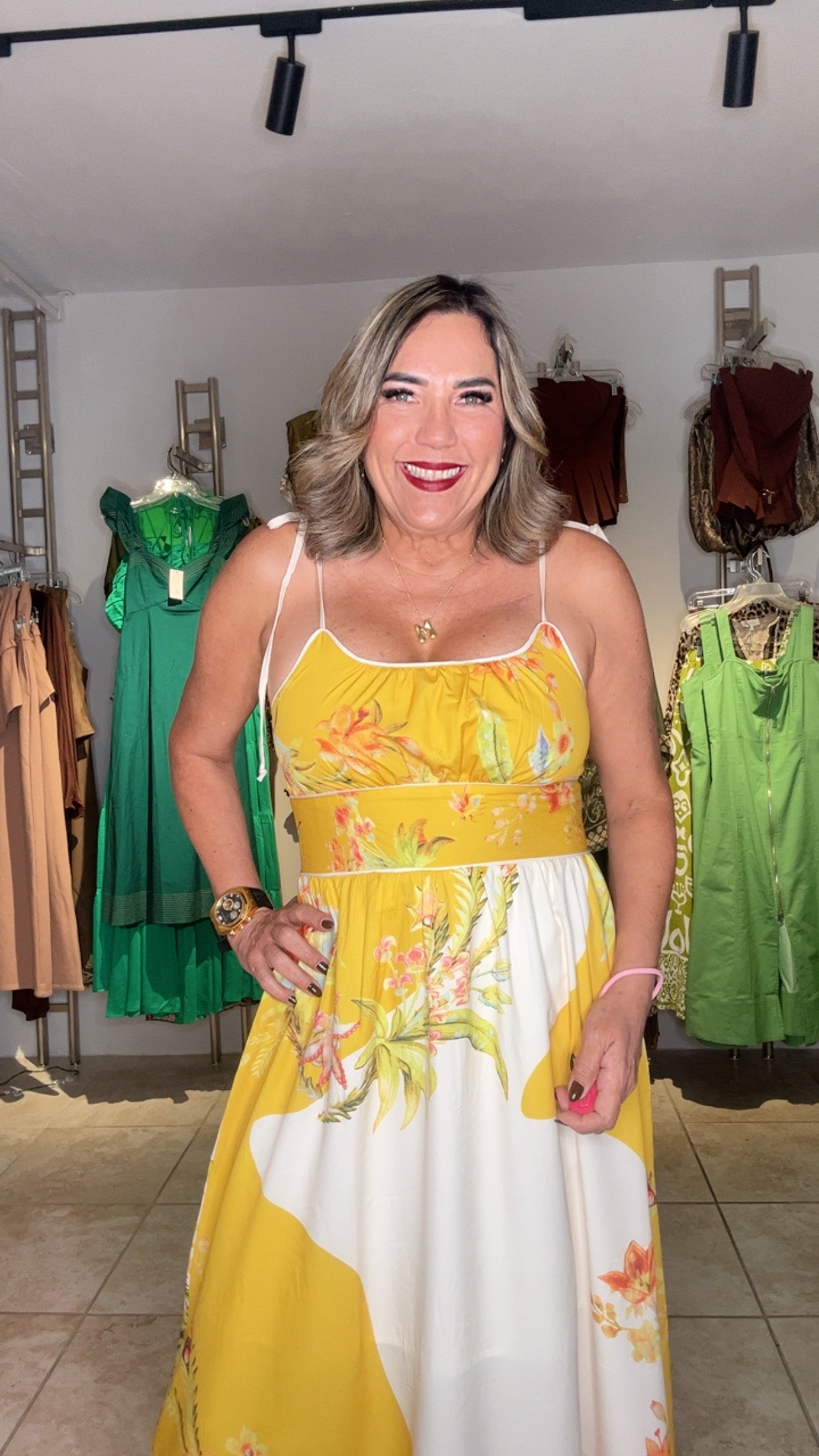 Yellow & Flowers Dress