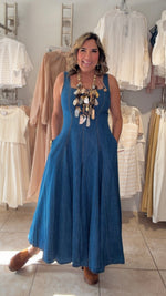 Lightweight Denim Midi Dress