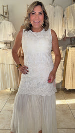 Apricot Eyelet Maxidress