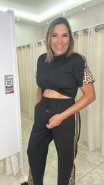 Black & Animal Print Set