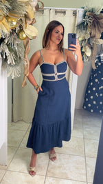 Sweetheart Neckline Midi Dress