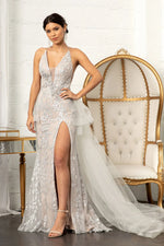 Silver/Nude Formal Dress