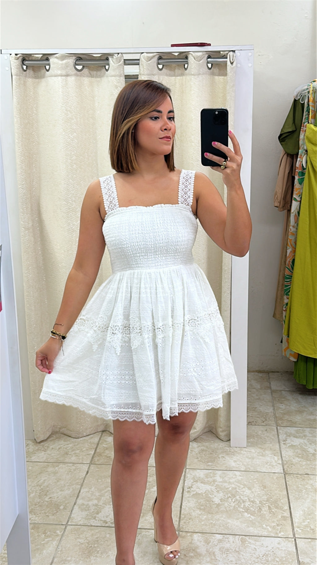 White Eyelet Dress