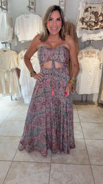 Strapless Boho Maxi Dress