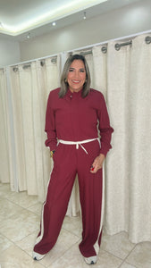 Jacket & Pants Set Contrast Strip