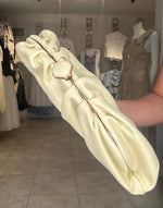 Butter Yellow Leather Clutch