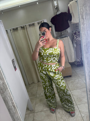 Light Green Printed Set