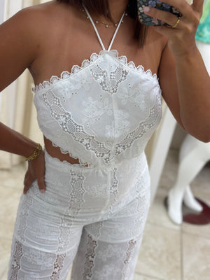 White Lace Jumpsuit