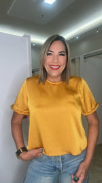 Twist Trim Round Neck Top