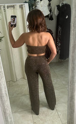 Gold Halter Top & Pant Set