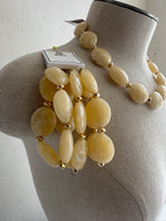 Cream Acrylic Necklace Set