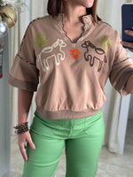 Taupe Western Sweatshirt