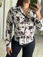 Cow Print Blouse
