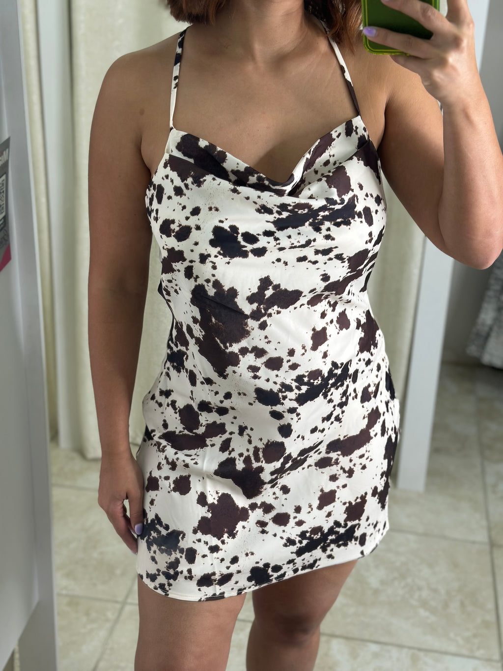 Cow Print Short Dress