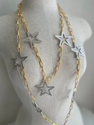 Stars Silver & Gold Necklace