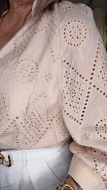 Long Sleeve Nude Blouse