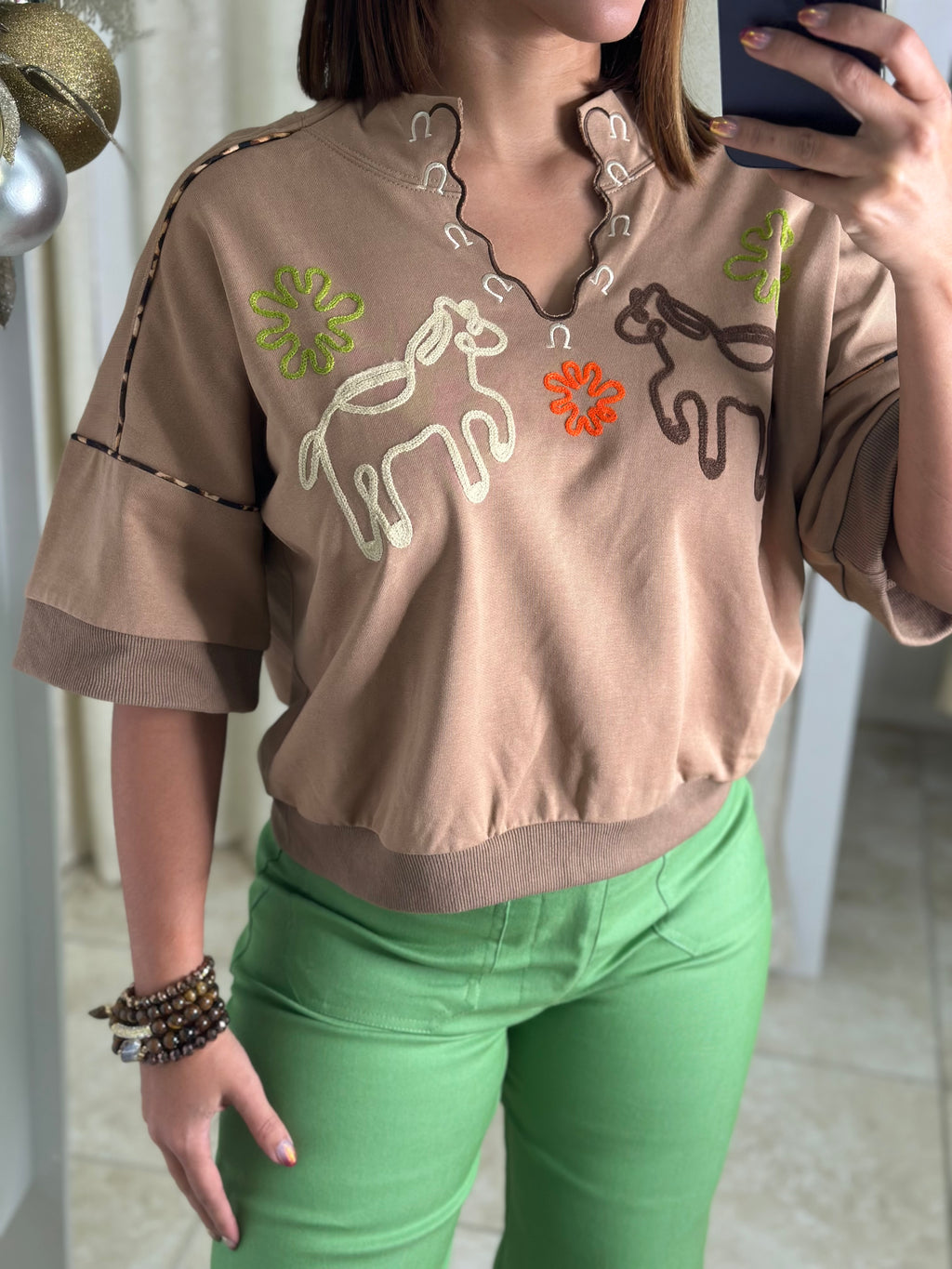 Taupe Western Sweatshirt