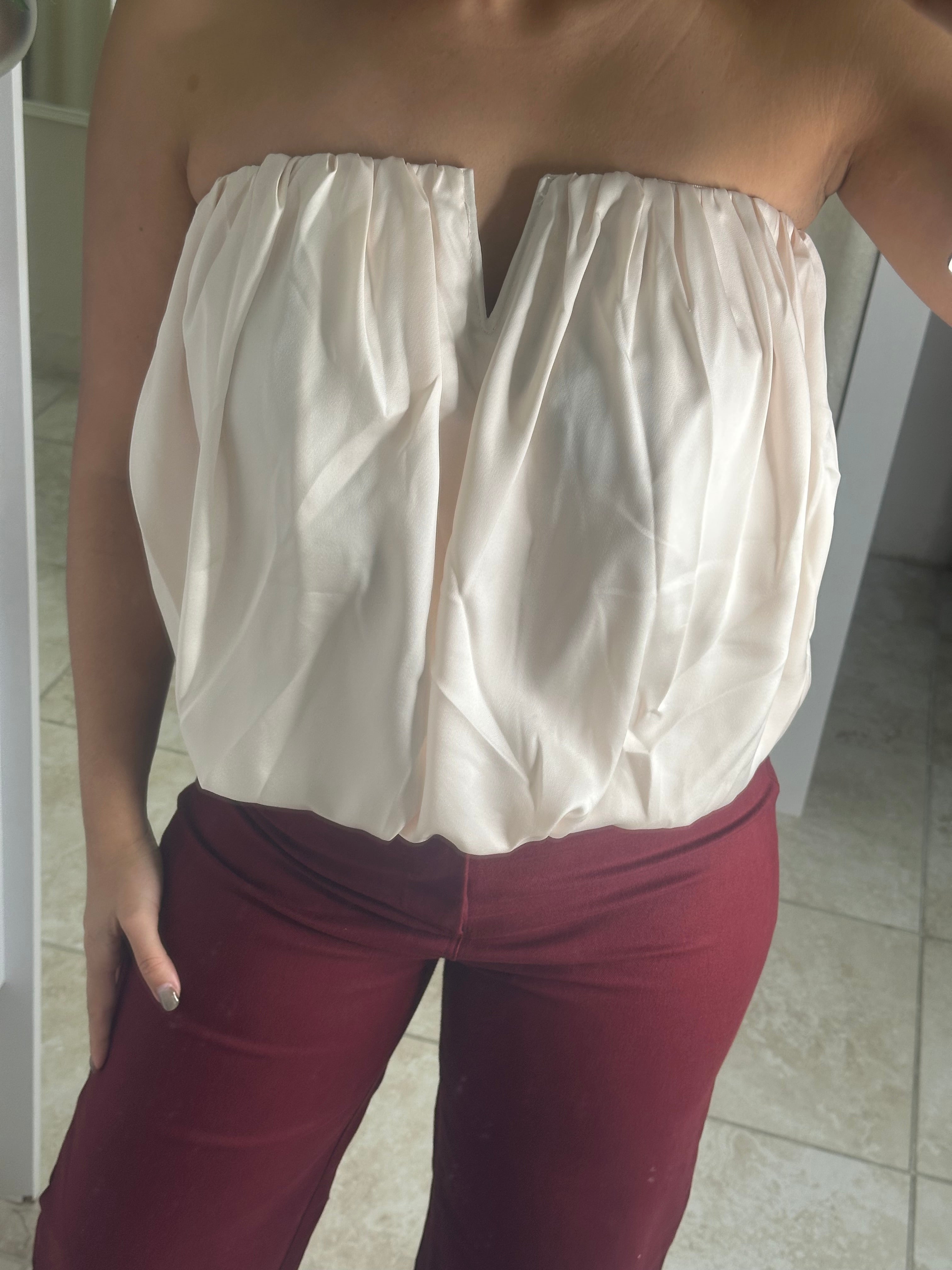 Bubble Tem Shirred Tube top