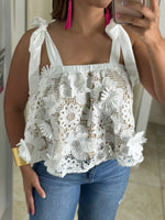 White Crochet top