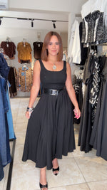 Black Classic Midi Dress