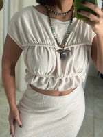 Cream Top & Midi Skirt